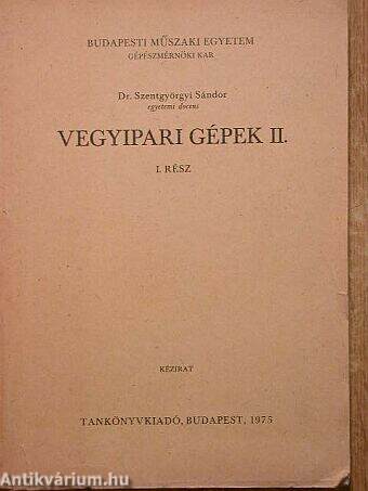 Vegyipari gépek II/1.