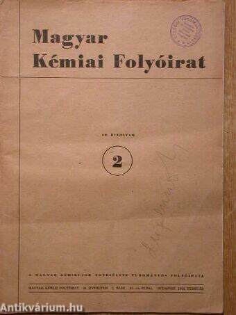 Magyar Kémiai Folyóirat 1954. (Nem teljes évfolyam)