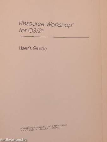 Borland Resource Workshop for OS/2 User's Guide