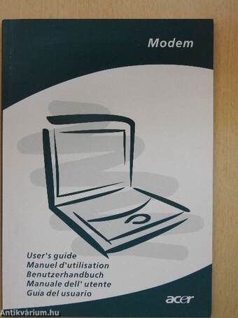 Acer Modem User's guide/Manuel d'utilisation/Benutzerhandbuch/Manuale dell' utente/Guía del usuario