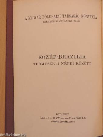 Közép-Brazilia természeti népei között