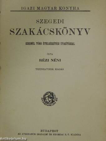 Szegedi szakácskönyv