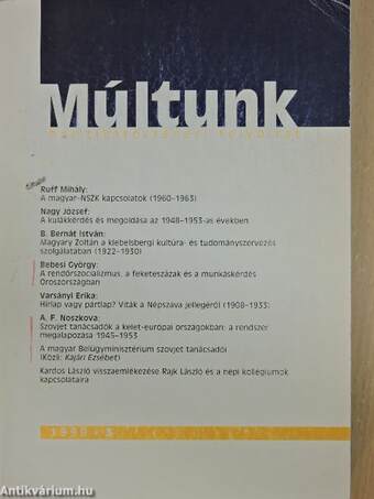 Múltunk 1999/3.