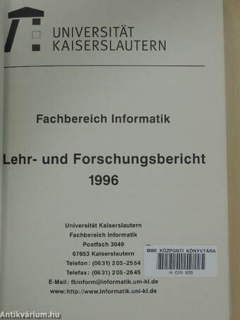 Fachbereich Informatik Lehr- und Forschungsbericht 1996