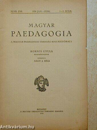 Magyar Paedagogia 1938. január-február