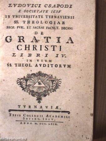 De religione revelata eius regulis et virtutibus praecipuis I-III./De deo et divinis eius attributis I-III./De augustissimis trinitatis et incarnationis mysteriis I-II./De gratia christi I-IV.