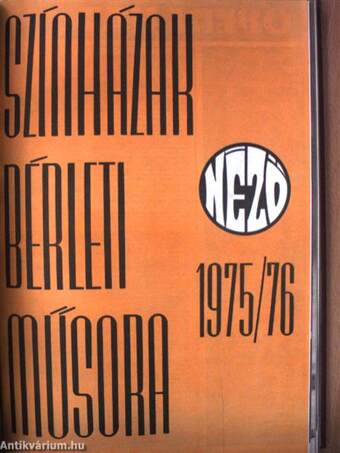 Néző 1975-1976. január-december/Színházak bérleti műsora 1975-1977.