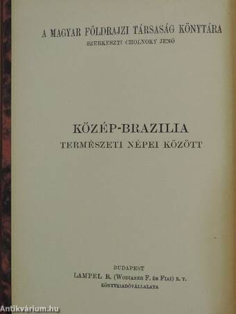 Közép-Brazilia természeti népei között