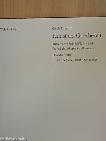 Kunst der Goethezeit