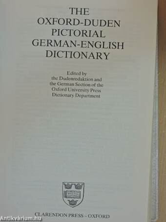 The Oxford-Duden Pictorial German-English Dictionary