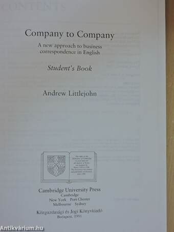 Company to Company - Student's Book