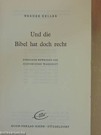 Und die Bibel hat doch recht