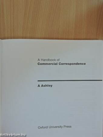 A Handbook of Commercial Correspondence