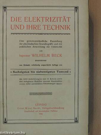 Die Elektrizität und ihre Technik III. (töredék)