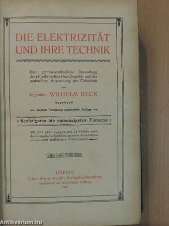 Die Elektrizität und ihre Technik II. (töredék)