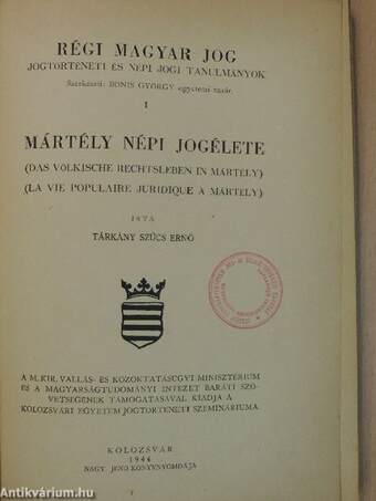 Mártély népi jogélete