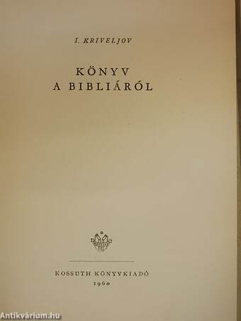 Könyv a Bibliáról