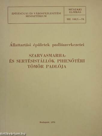 Szarvasmarha- és sertésistállók pihenőtéri tömör padlója