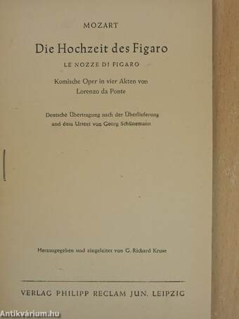 Die Hochzeit des Figaro