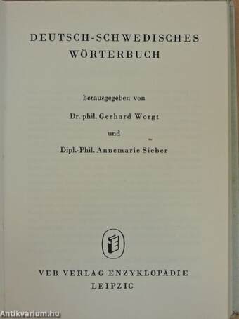 Deutsch-Schwedisches Wörterbuch