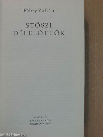 Stószi délelőttök