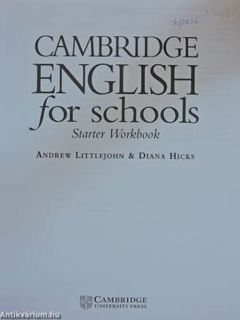 Cambridge English for schools - Starter Workbook