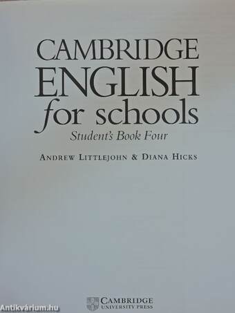 Cambridge English for Schools - Student's Book Four