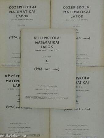 Középiskolai matematikai lapok 1966. január-május (fél évfolyam)