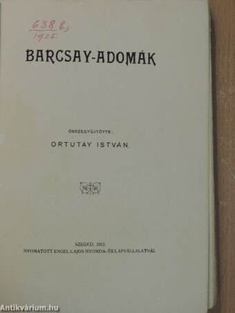 Barcsay-adomák