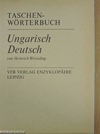 Taschenwörterbuch Ungarisch-Deutsch