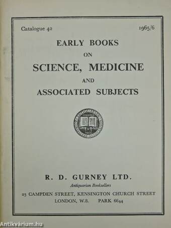 Early Books on Science, Medicine and Associated Subjects Catalogue 42.