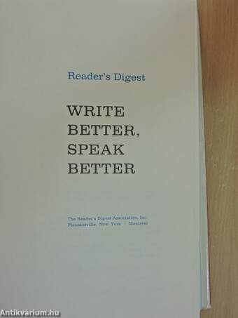 Write better, Speak better