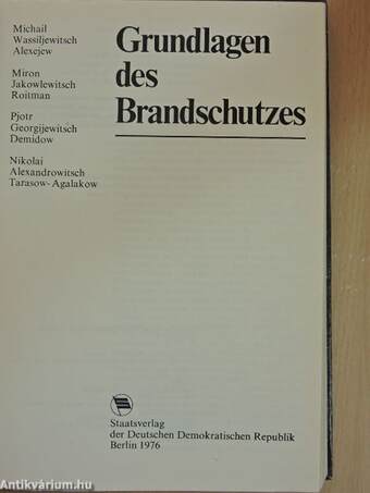 Grundlagen des Brandschutzes