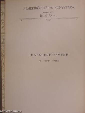 Shakspere remekei IV.