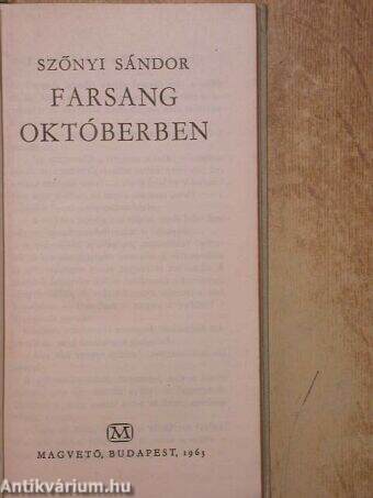 Farsang októberben