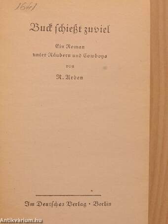 Buch schießt zuviel (gótbetűs)