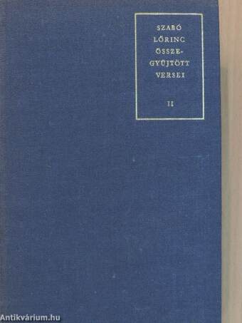 Szabó Lőrinc összegyűjtött versei II. (töredék)