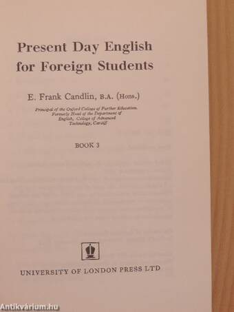 Present Day English for Foreign Students Book 3.