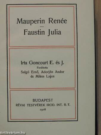 Mauperin Renée/Faustin Julia