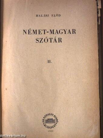 Német-magyar szótár I-II.