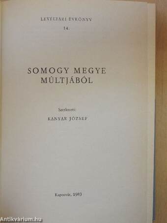 Somogy megye múltjából 1983