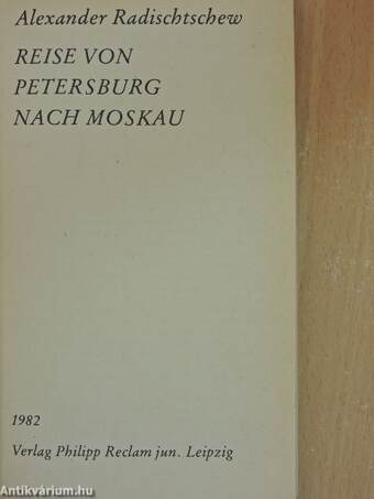 Reise von Petersburg nach Moskau