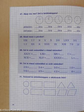 Gyakorlófüzet - Matematika 3. osztály