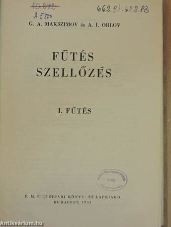 Fűtés szellőzés I.