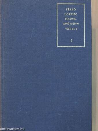Szabó Lőrinc összegyűjtött versei I. (töredék)