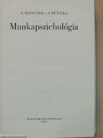 Munkapszichológia