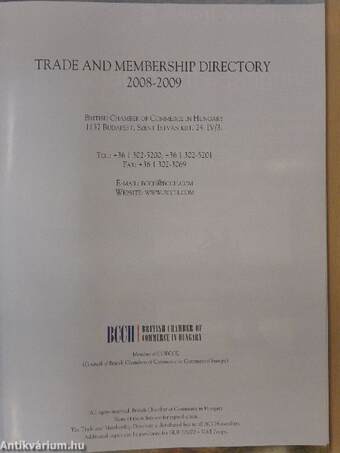 Trade and Membership Directory 2008-2009