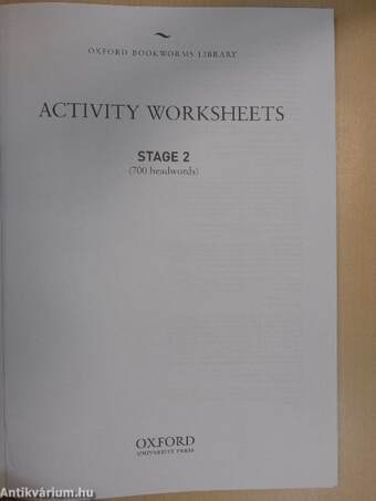 Activity Worksheets Stage 2