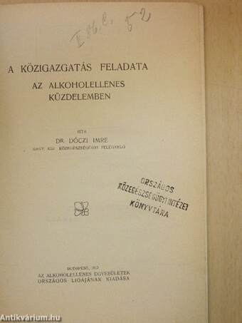 A közigazgatás feladata az alkoholellenes küzdelemben