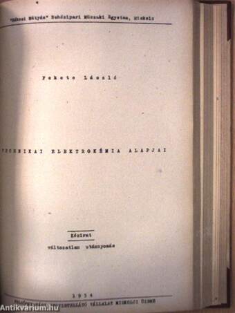 Alkalmazott kémia II./Kohászati elemzések/Technikai elektrokémia alapjai